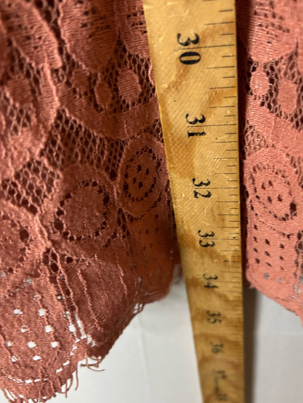 Blu Pepper Women’s Large Lace Overlay Dress Knee Length Salmon New 68 - Picture 7 of 9